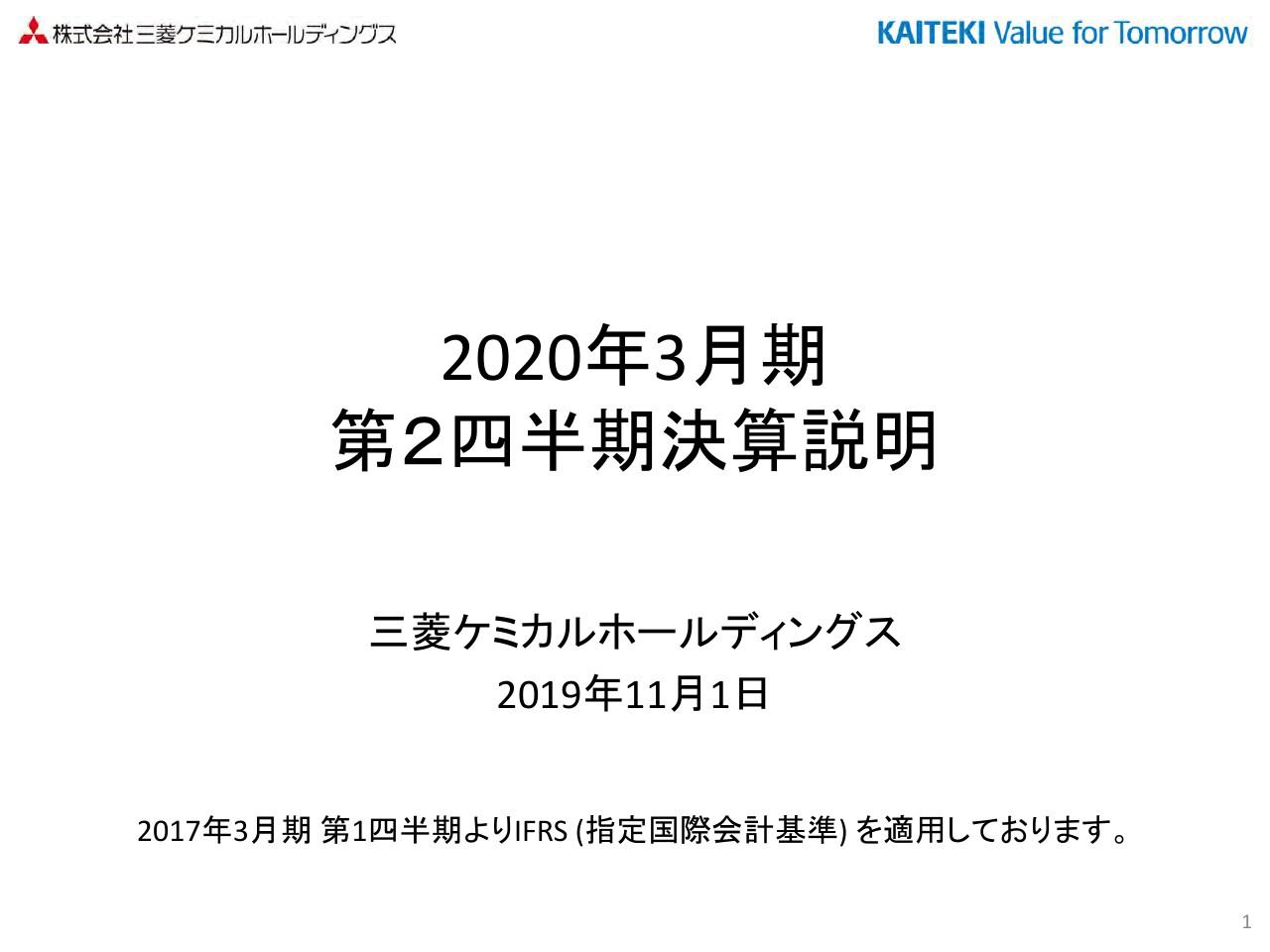 三菱ケミカルHD、上期は減収減益　MMA市況下落による製品原料間の価格差縮小が営業利益に影響